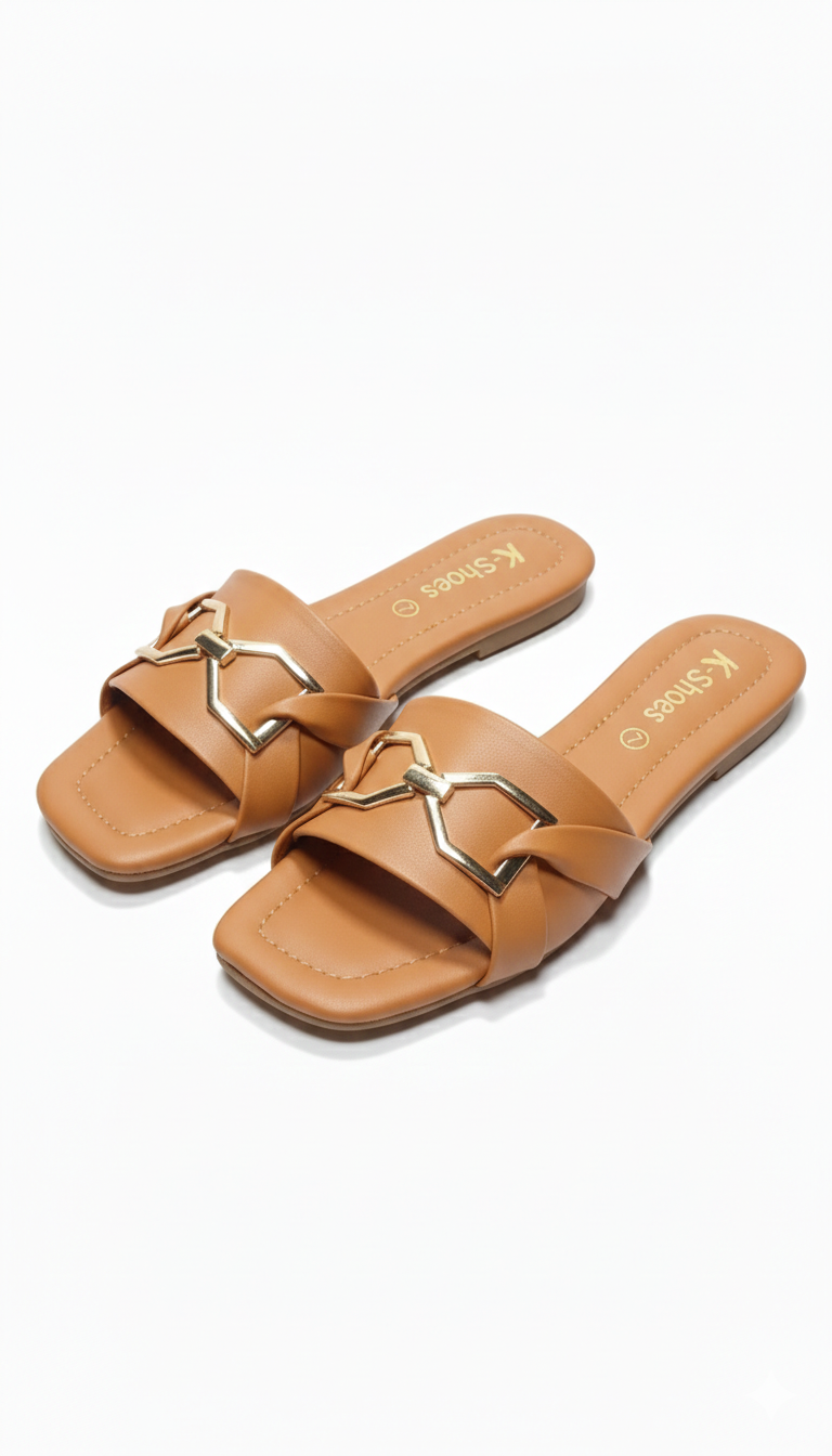 "Chic Summer Slides: Elegant Slip-On Flats for Casual & Semi-Formal Wear"