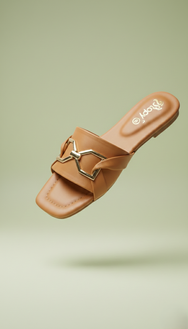 "Chic Summer Slides: Elegant Slip-On Flats for Casual & Semi-Formal Wear"