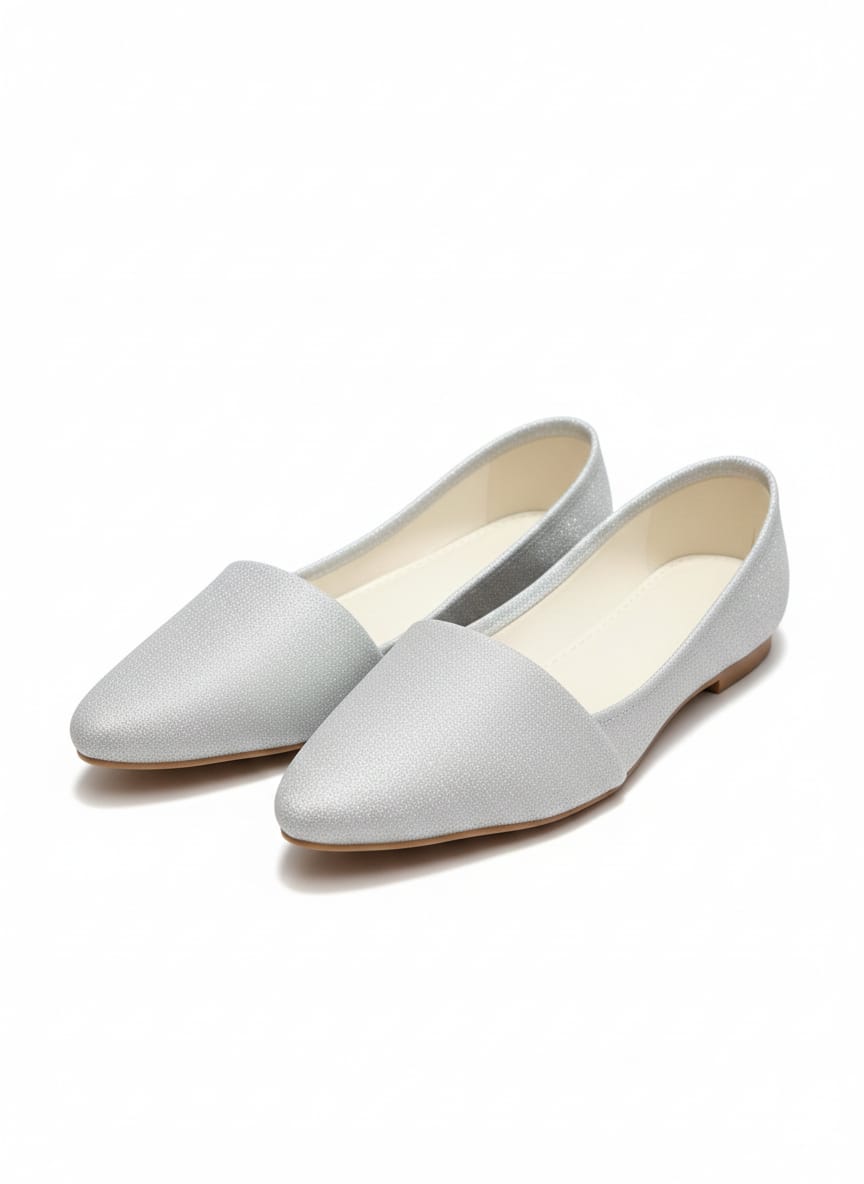 Classy Silver Shimmer Pumps for Women