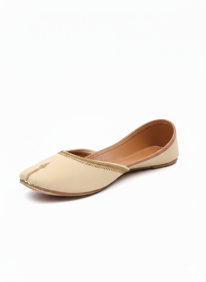 Women's Black Velvet Khussa with Silver Embroidery