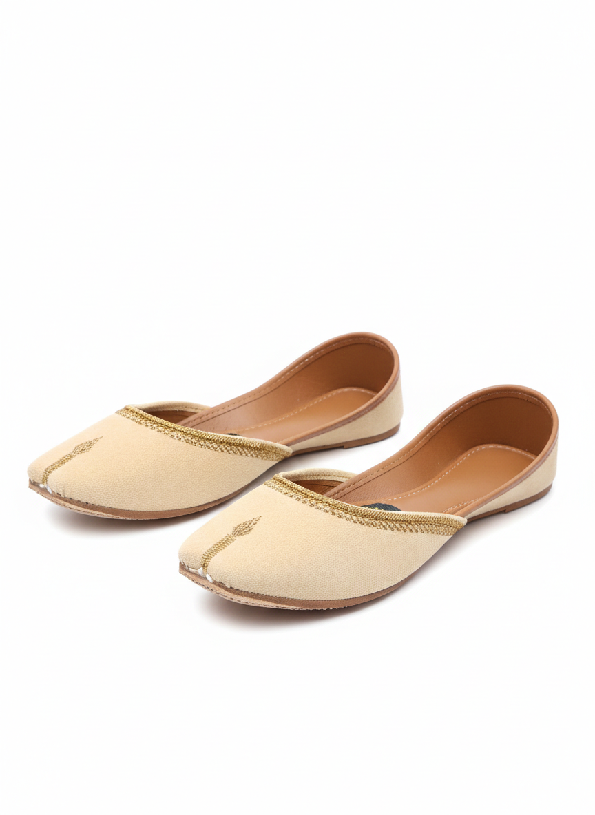 Women's Black Velvet Khussa with Silver Embroidery