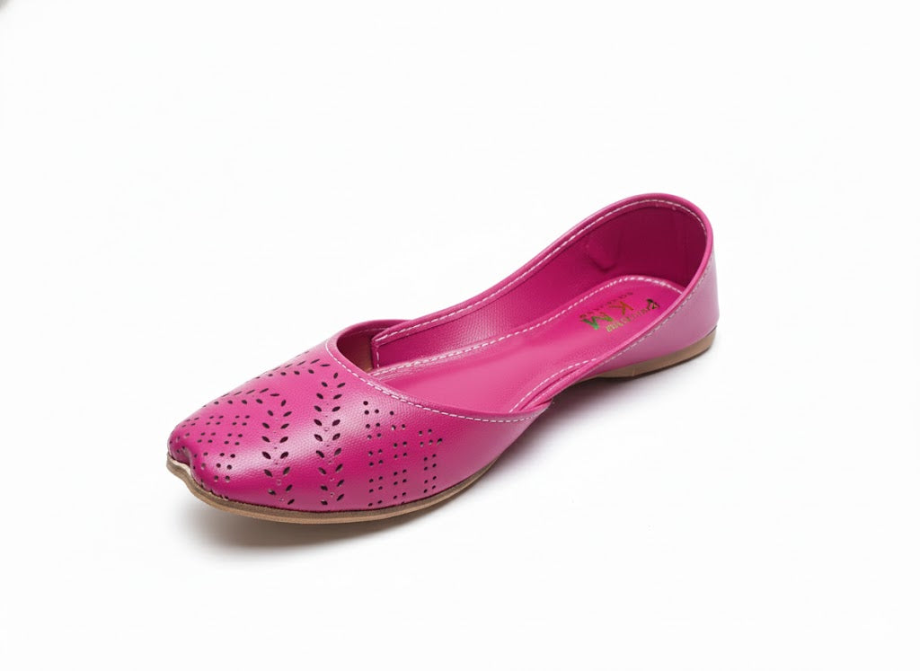 Women's Mustard Yellow Laser Cut Khussa