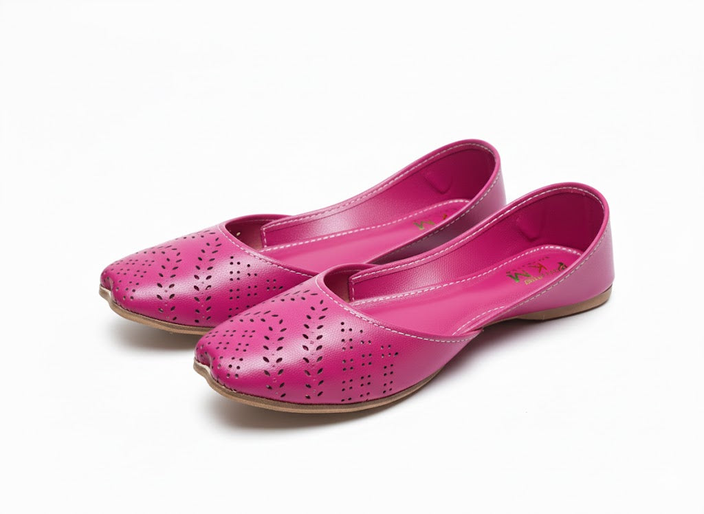 Women's Mustard Yellow Laser Cut Khussa